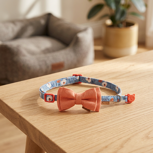 Collar de Lujo para Gato con Lazo Desmontable y Hebilla de Seguridad Personalizada, Elegante, Duradero y Suave - Happy Pear - Product Image 2