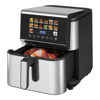 Friteuse à air intelligente 9L en acier inoxydable avec menu préréglé à une touche, four électrique numérique pour cuisine familiale, fabriqué en usine