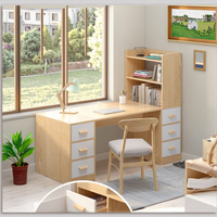 AILICHEN Bibliothèque moderne intégrée pour bureau d'ordinateur Bureau d'étude en bois pour la maison, la chambre à coucher ou l'étudiant pour écrire en coin dans la salle d'étude