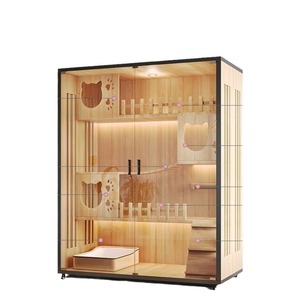 Yüksek Kaliteli Çok Katmanlı Çok Fonksiyonlu Sağlam Geniş Alanlı Kapılı Kedi Villası Evcil Hayvan Dolabı Ahşap Kafes Ev Yuvası Kullanımı - Product Image 1