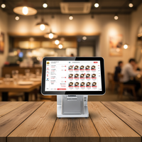Terminal de point de vente tout-en-un avec écran tactile double de 15,6 pouces, imprimante et scanner pour magasin de détail