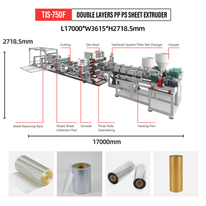 Máy sản xuất tấm nhựa mới Polystyrene (PS) cho các nhà máy sản xuất có vít động cơ mới - Product Image 3