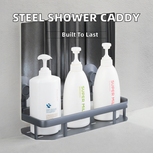 Corner <strong>Shower</strong> Rack Stainless Steel Bathroom Organizer with <strong>Angled</strong> <strong>Shelves</strong> Design - Product Image 1