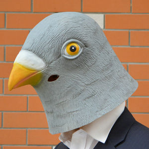 Masques d'Halloween super mignons en latex jaune, masques de moineau, parodie, couvre-chef d'oiseau pour la Journée des enfants, masques de <span class=keywords><strong>pigeon</strong></span> - Product Image 4