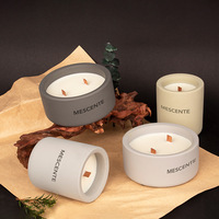 Bocal en céramique de luxe personnalisé bougie d'aromathérapie en cire de soja faite à la main huile essentielle naturelle mèche en bois boîte cadeau de Thanksgiving