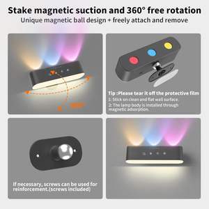 Nueva Lámpara de Pared Magnética de Doble Cara Luminosa, Lámpara Nocturna LED, Carga Inalámbrica, Interruptor Táctil, Lámpara de Pared Interior para Dormitorio - Product Image 4
