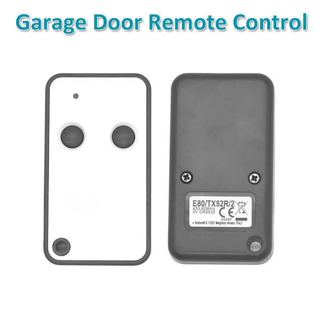 2 Buttons Fixed Code Transmitter 433.92MHz Wholesale Garage Door Gate Remote Control for E80 TX52R 2 Opener OEM Accepted