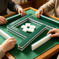 En stock – Nouvel ensemble de mahjong de luxe vert artistique, 160 tuiles modernes en acrylique peintes à la main – Cadeau idéal pour la fête des Mères