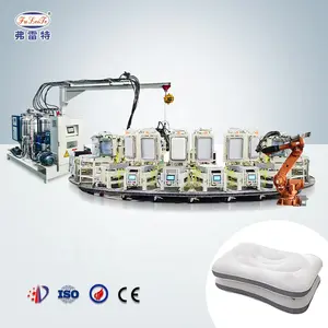 Russia FLT Latex pillow polyurethane high pressure foaming machine pillow turntable production line