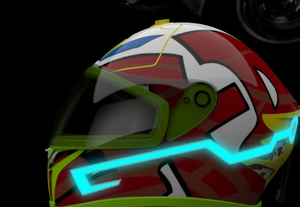 Bande lumineuse électroluminescente à Led, <span class=keywords><strong>autocollant</strong></span> de sécurité pour casque de <span class=keywords><strong>moto</strong></span>, éclairage pour le casque - Product Image 4