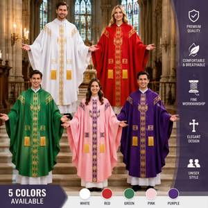Unisex Flag <b>Cape</b> Gold Embroidery Polyester Durable Sports and Games Celebrant Robe Clergy Worship Gown Men <b>Women</b> - Product Image 6