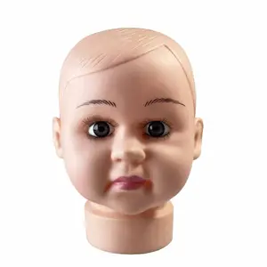 Bán Buôn Toddler Con Nhựa Mannequin Head Cho Trẻ Em Hat Hiển Thị