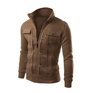 Novos Homens Casuais Hoodies Em Pé Colarinho Zipper Camisola Primavera Outono Cardigan Hoodies Homens Camisolas Roupas De Viagem Ao Ar Livre - Product Image 6
