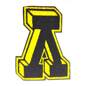 factory Free Custom Sample Sew On Personalized Embroidery Logo Towel Chenille Letter Patches For Clothing