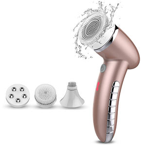 Nettoyeur facial 4 en 1, mini, à vibrations soniques, nettoyage en profondeur des pores, massage électrique, brosse nettoyante faciale imperméable, type portable - Product Image 1