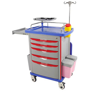 Fabrieks prijs ziekenhuis ABS medische hulpverlening draagbare noodhulpwagen mobiele ziekenhuis <span class=keywords><strong>trolley</strong></span> - Product Image 5