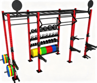 Rack de Fitness Multifuncional Personalizable CF / Rack de Sentadillas para Entrenamiento Físico y de Fuerza Crossfit