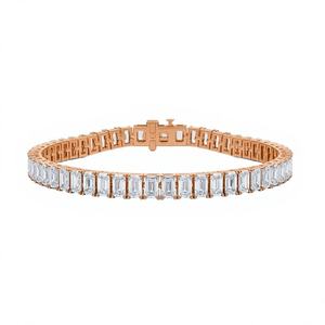 Pulsera de Tenis Solitario con Diamante Cultivado en Laboratorio Clásico de 0.20 CT, Oro de 14 Quilates, Blanco, Amarillo, Rosa, Certificado IGI, Claridad VVS2, para Mujer - Product Image 1