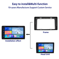 Vente en gros de panneaux de façade pour autoradio 9 pouces pour Renault Duster 2014-2017, kits de cadre de tableau de bord pour autoradio, accessoires de voiture