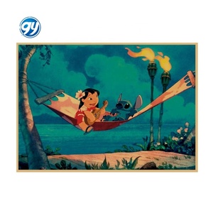 <span class=keywords><strong>Poster</strong></span> Anime Lilo & Stitch, Decorazione Murale Retrò in Carta Kraft per Cameretta Bambini e Dormitorio, Dipinto Decorativo Cartoon 635 - Product Image 6