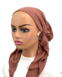 High-END Quality Jewish Women Tichels Pretied Headwear Bandana Tichel Ladies Women Headscarf Chemo Hat Turban Head Scarves Pre-