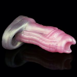 Fantasy Sleeve Sheath Couple Sex Life Stretchable Penis Sleeve with Testicle Strap Wearable Self Training Masturbation Sex Toy - Product Image 3