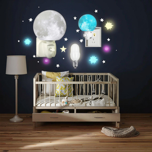 Trẻ em GL-HS8 của đa-màu LED Trăng Đêm ánh sáng bóng râm với ukca nhựa cơ thể đèn cho phòng ngủ trang trí - Product Image 1