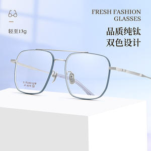 Montures de lunettes en titane de Shenzhen, rectangulaires, monture complète, unisexe, légères, 6019, verres en résine - Product Image 2