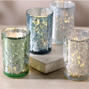 Ventes en gros de pots à bougies de luxe Linglang pour Noël avec couvercles, porte-bougie en verre pour la décoration de la maison, mariage - Product Image 5