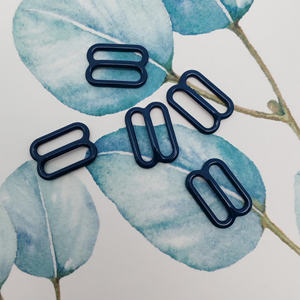 Boucles de réglage de sangle de soutien-gorge en alliage multicolore de haute qualité 10 mm, avec revêtement en nylon, pour la décoration de maillots de bain - Product Image 2