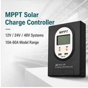 Contrôleur de charge solaire MPPT 10A-60A 12V 24V 48V LCD pour systèmes solaires hors réseau - Product Image 2