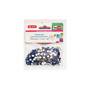 Strass Ilan 5 mm blu luminosi per artigianato 8G 12 pezzi per confezione - Product Image 2