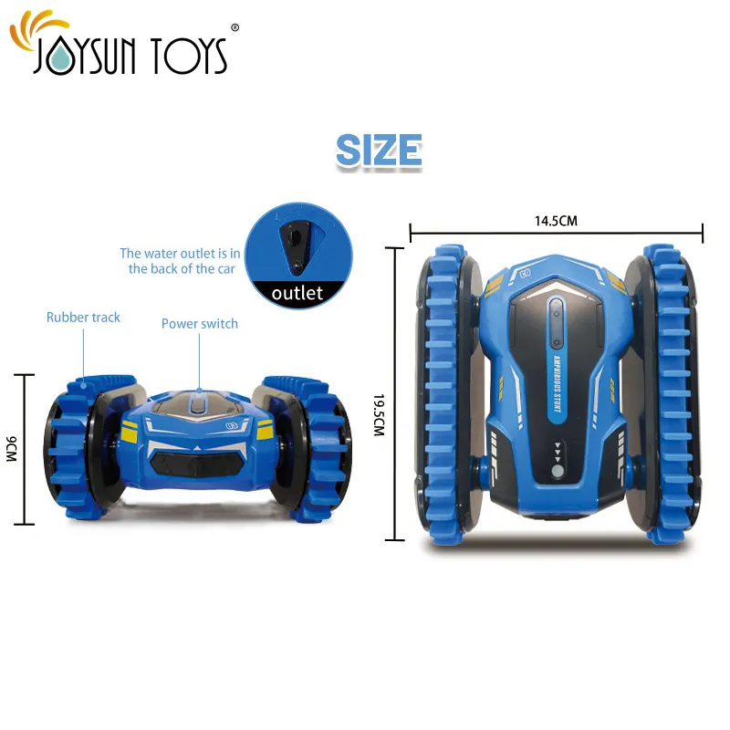 Игрушки для От 5 до 10 лет мальчиков амфибия RC автомобиль для детей 2,4 ГГц пульт дистанционного управления лодкой Водонепроницаемый RC Monster Truck Stunt автомобилей
