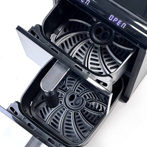 Freidora de Aire Digital Profesional de Acero Inoxidable de 12L, Moderna, con Doble Cajón, Control Táctil, Pantalla LED y Protección Contra Sobrecalentamiento - Product Image 3