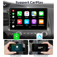 Krando 10 "Android 14 Carplay autoradio stéréo pour Honda Civic 8 2005 - 2012 lecteur multimédia Navigation GPS 2 Din 4G Audio DVD