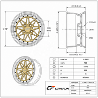 Jantes forgées rétro CF 16 17 18 pouces 4x100 PCD compatibles avec Mini Cooper S R50 R52 R53 R56 JCW One Custom ODM