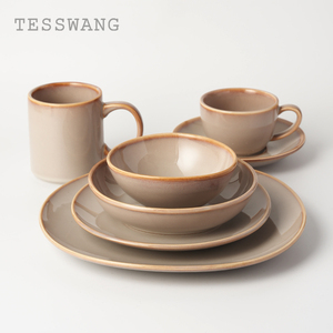 Set di Stoviglie in Ceramica di Lusso Retrò, Piatto per Bistecca, Piatto Creativo per Zuppa, Ciotola, Piatti e Ciotole in Ceramica - Product Image 3