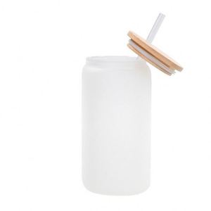 Nueva Taza de Vidrio Esmerilado de Borosilicato de Alta Calidad para Café, con Tapa y Pajita de Vidrio, en Oferta - Product Image 2
