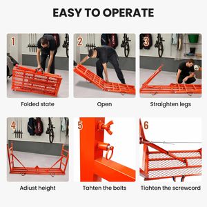 เก้าอี้ม้านั่งขนาดมาตรฐานพับได้สำหรับงานหนัก180*40ซม. ปรับปรุงบันไดก่อสร้างบันไดยกนั่งร้าน - Product Image 6