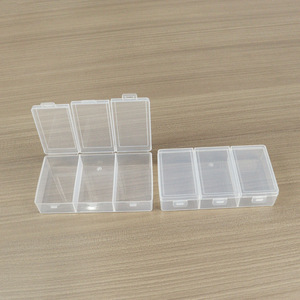 Transparent Plastic Storage Box With 3 Compartments 12.5x7x2.5cm For Jewelry Tools Electronics Fishing Gear - Product Image 5