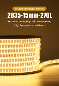 ไฟแถบ LED SMD 2835 กันน้ำ IP67 220V แบบยืดหยุ่น ตัดได้ แสงวอร์มไวท์ แสงคูลไวท์ สำหรับตกแต่งอาคาร - Product Image 2