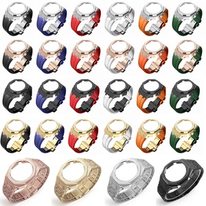 GA2100 MOD Update 4ème génération Boîtier de montre en acier inoxydable givré avec couronne Bracelet de montre en silicone Lunette métallique <span class=keywords><strong>GA</strong></span> <span class=keywords><strong>2100</strong></span> - Product Image 3