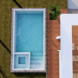 En vente Piscines préfabriquées en gros Spa de natation souterrain rectangulaire hors sol Grande piscine de luxe extérieure Conceptions de mosaïque - Product Image 5