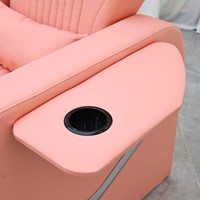 Fauteuil de pédicure LED économique avec bain de pieds à jets et fauteuil de manucure inclinable pour salon de manucure communautaire