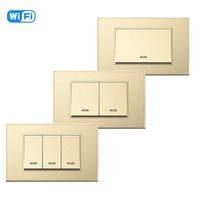 Lámpara de Pared Inteligente CE de Tailandia y Corea del Sur, Control Remoto Móvil por Wifi, Interruptor Inteligente, Interruptor de Luz Inteligente para Alexa y Google