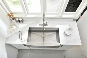 <span class=keywords><strong>Lavello</strong></span> da <span class=keywords><strong>Cucina</strong></span> Semi Incassato in Acciaio Inox SUS304 di Alta Qualità, <span class=keywords><strong>Lavello</strong></span> a Grembiule Stile Farmhouse a Vasca Singola per <span class=keywords><strong>Cucina</strong></span> - Product Image 6
