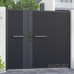 Puertas corredizas de aluminio para exteriores de alta calidad para entrada de casa Diseño de puerta principal grande con patrón de apertura automática para casas - Product Image 3