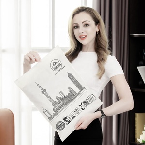 T-shirt clothing plastic bag transparent clothing environmental protection packaging PLA zipper bag 30*35 clothing zipper bag