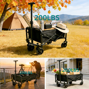 Chariot de plage pliable, chariot utilitaire de camping, chariot de jardin en métal, chariot à main portable, chariot pliable d'extérieur - Product Image 6