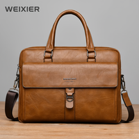 Sac à main pour homme WEIXIER avec logo personnalisé, sac bandoulière, sac messager, sacoche en cuir PU, sac d'affaires pour ordinateur portable pour homme